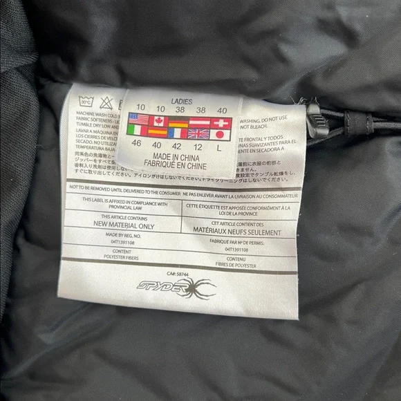 Spyder “Amp” Women's Black and White Ski Jacket size 10 or size M - Picture 8 of 13